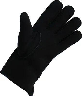Produktbild von Finger Handschuhe aus Lammfell mit Veloursleder Schwarz L (9) Handumfang ca.22cm