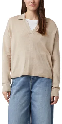 Produktbild von COMMA Feinstrickpullover aus Viskosemix mit Polokragen