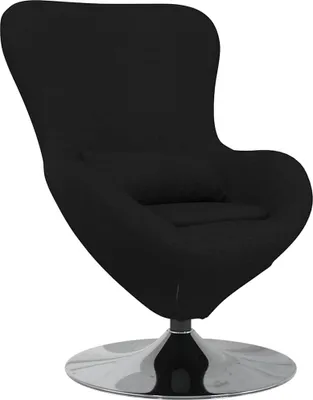 Immagine prodotto di vidaXL Sedia Egg nera 63 x 73 x 90 cm tessuto