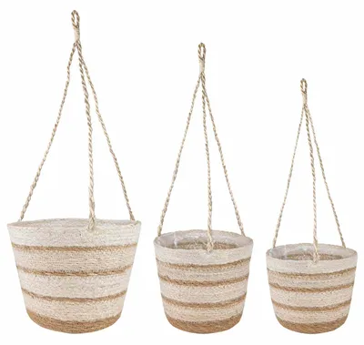 Zdjęcie produktu dla Kosze na rośliny z trawy morskiej 3 pcs