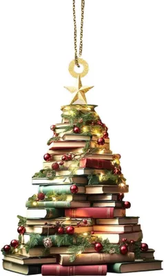 Produktbild von Weihnachtsbaum Anhänger Dekorative Ornamente 2D Deko Acryl Anhänger AutoAnhänger Weihnachten Ornamente Weihnachtsanhänger Weihnachtsschmuck Set