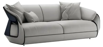 Immagine prodotto di Design a 3 posti in bianco e blu, moderno ed elegante.