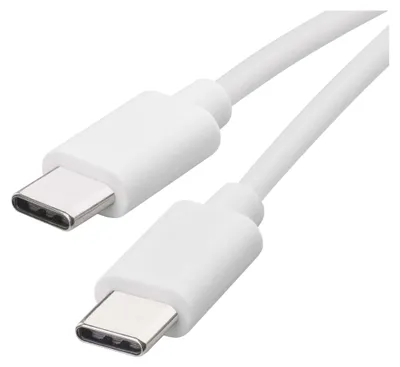 Nabíjecí a datový kabel USB-C 2.0 / USB-C 2.0, 1 m, bílý