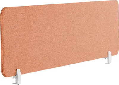 Produktbild von BELIANI Schreibtisch Trennwand Hellrot Stoff PET Kunststoff 160 x 40 cm zum Aufstellen Klemmen Schallschutz Sichtschutz Pinnwand Büro Home Office