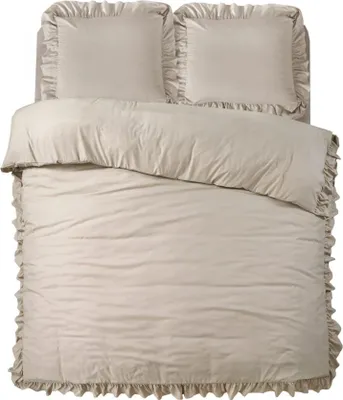 Produktbild von Sleeptime Ruffles Taupe 140 x 200/220 cm