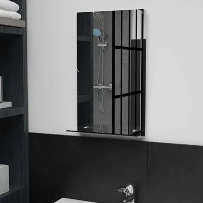 Imagen del producto de Espejo de pared con estante, modelo "Living Store", de 30x50 cm, con cristal templado