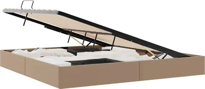 Produktbild von vidaXL Ottoman Bettgestell Cappuccino 200 x 200 cm Kunstleder
