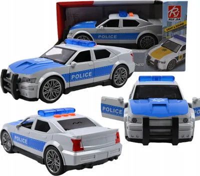 Produktbild von Polizeiauto Spielzeug mit Licht & Sound 19cm - Interaktiver Streifenwagen für Kinder - Einsatzfahrzeug