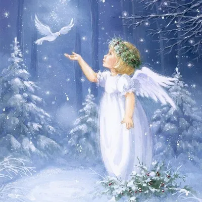 Produktbild von 20 Servietten Angel with Dove - Magischer Engel mit Taube 33x33cm