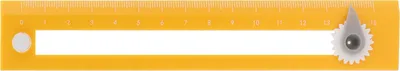 Immagine prodotto di Righello circolare Strumento di apprendimento ad alta precisione due in uno per i disegni e i righelli degli studentiGiallo