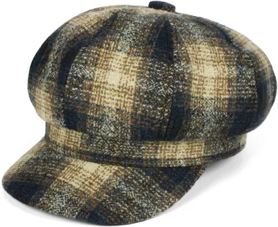 Obrázek produktu pro styleBREAKER dámská balónová čepice v kostkovaném vzhledu, kšiltovka v kostkovaném vintage stylu, čepice bakerboy, čepice newsboy 04023077