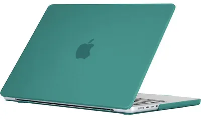 Produktbild von Mobigear Schutzhülle für MacBook Pro 16 Zoll (2021-2026), Hartschalenhülle, MacBook Case - Dunkelgrün - Modell A2485 / A2780 / A2991 / A3186 / A3428 / A3429