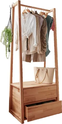Produktbild von Garderobe Wien 85 x 190 x 60 cm Schubladen Kernbuche