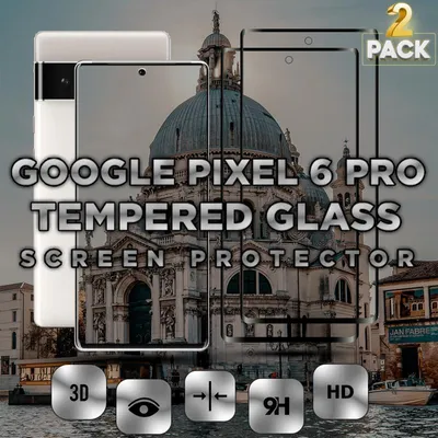 Zdjęcie produktu dla 2-pak Google Pixel 6 Pro Szkło ochronne na ekran - Szkło hartowane 9H - Super jakość 3D