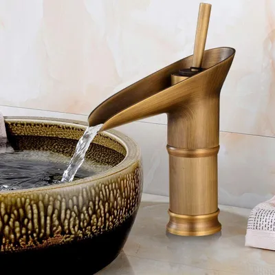 Obrázek produktu pro Starožitný mosazný kohoutek Koupelnová baterie Umyvadlová baterie Jednopáková baterie