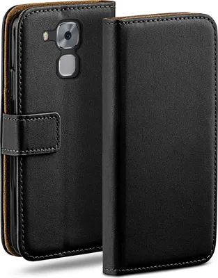Produktbild von moex® Book Case kompatibel mit Huawei Nova Plus - Hülle 360 Grad klappbar, Schwarz