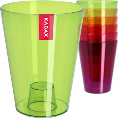 Immagine prodotto di KADAX vaso da fiori "Menfi", vaso da fiori per orchidea, orchidea, margherita, verde, rotondo, 12 cm