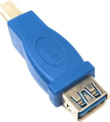 Produktbild von USB 3.0 Adapter Typ B Stecker zu Typ A Buchse Kabel in Blau