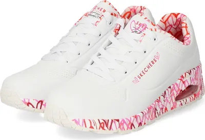 Produktbild von Skechers 155506 Uno Loving Love - Damen Schuhe Sneaker - WRPK-Weiß, Größe:36 EU
