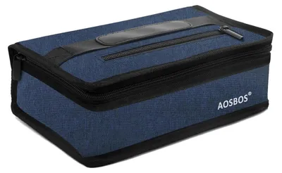 Image de Sac isotherme compact, idéal pour le déjeuner, pour hommes, 3,5L, bleu, 26x18x8cm, en polyester