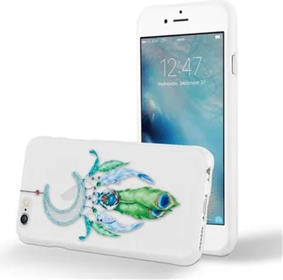 Produktbild von Cadorabo Schutzhülle für Apple iPhone 6 / 6S Hülle mit Weiß Etui Handyhülle TPU Silikon Case Cover