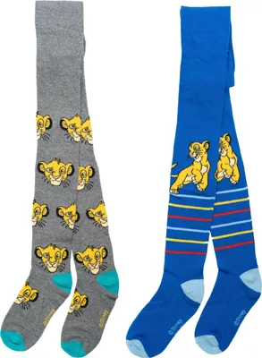 Produktbild von Disney Der König der Löwen Strumpfhose für Jungen - Simba Kinder Strickstrumpfhose Kinderstrumpfhose Grau Blau (2er Pack) 98-104
