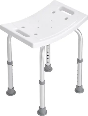 Image de Chaise de douche, tabouret de douche réglable en hauteur avec poignées intégrées, siège de douche pour douche ou baignoire, siège de baignoire antidérapant pour personnes âgées, handicapées ou à mobilité réduite, capacité de 158,8 kg