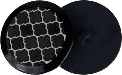 Immagine prodotto di Bottoni - set di 3 pezzi - 40 mm (diametro) - Bianco, Nero