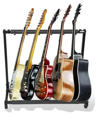 Produktbild von Gitarrenständer 5 Gitaren - platzsparende und robuste Konstruktion - Modell XYZ123