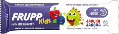 Zdjęcie produktu dla BATON DLA DZIECI LIOFILIZOWANY JABŁKO - JAGODA BEZGLUTENOWY 9 g - CELIKO (FRUPP KIDS)