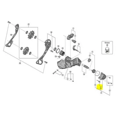 Zdjęcie produktu dla Uszczelka SHIMANO do RD-RX817 - Zamienna uszczelka do przerzutki tylnej, ok. 10 g