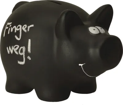 Produktbild von OOTB Spardose Schwarzes Schwein mit Kreide