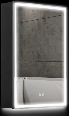Zdjęcie produktu dla Szafka łazienkowa HOMCOM z lustrem i oświetleniem LED, szafka łazienkowa z lustrem, gniazdkiem, szafka ścienna 50 x 12,8 x 70 cm z regulowaną półką, funkcja przeciwmgielna, 3 kolory światła