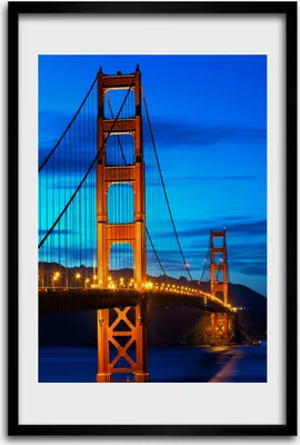 Produktbild von Bild - Bilderrahmen - 40 cm x 60 cm - MDF - Rahmen - Wandkunst - San Francisco Brücke