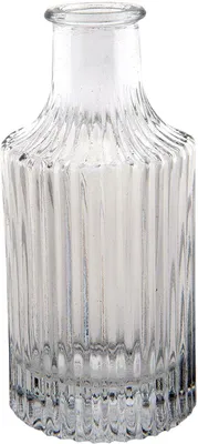 Produktbild von Glasvase geriffelt Glas Ø 6x13 cm Clayre & Eef 6GL4049