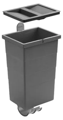 Produktbild von Hailo 1129905 ReadyBin 8,5 L dunkelgrau 226x156x295 mm mit Wandhalter