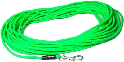 Produktbild von Mystique® Biothane Schleppleine rund 6mm Standard Karabiner neongrün 20m