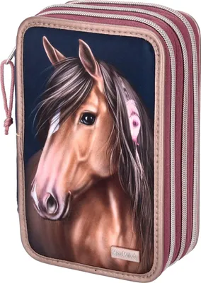 Produktbild von Depesche 3-Fach Federtasche Stepp Miss Melody Night Horses
