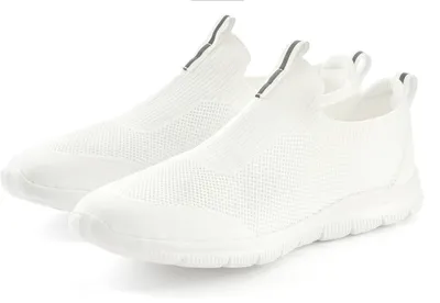Produktbild von JOHN DEVIN Sneaker Slipper, Freizeitschuh, Textilschuhe, Stoffschuhe, Turnschuh weiß Größe 46