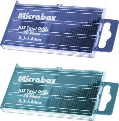 Obrázek produktu pro Sada 2 krabiček mikrovrtáků HSS 0,3-1,6 mm