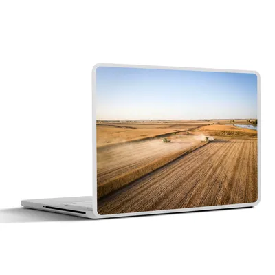 Produktbild von MuchoWow® Laptop Aufkleber Sticker Cover Feld - Bauernhof - Traktor - Landwirt - Landleben 36.5x27.5 cm - Laptop-Sticker