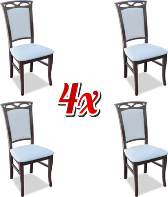 Zdjęcie produktu dla Esszimmerstuhl Lehn Stühle Esszimmerstühle Textil Set 4x Massiv Holz Stuhl