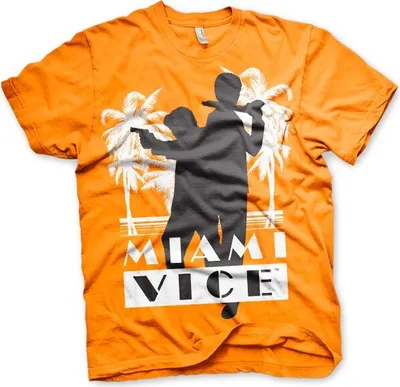 Produktbild von Miami Vice Silhuettes T-Shirt - Large - Orange
