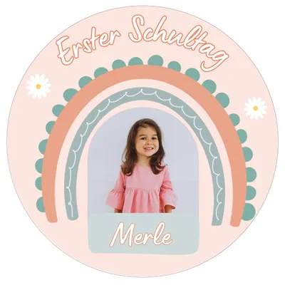 Produktbild von Tortenaufleger essbar individuell Einschulung 20cm Fondant