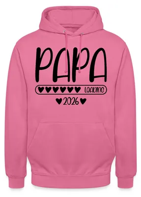 Produktbild von Spreadshirt Papa 2026 loading Uni Hoodie, XL, Pink