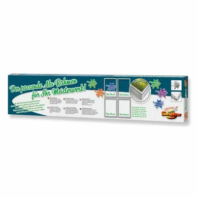 Produktbild von Noris Spiele Malen nach Zahlen - Alurahmen Quattro Silber 18x24 cm; 605290764