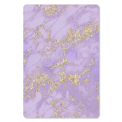 Obrázok produktu pre Podložka pod myš - Mramor - zlatá - fialová - 40x60cm - Rohožka pod myš