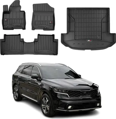 Obrázok produktu pre Sada podlahových rohoží a vložiek do kufra OMAC pre Kia Sorento Hybrid 2020-2025 gumové 4ks