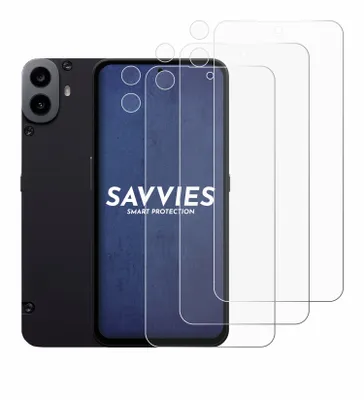 Produktbild von 6x Für Nothing CMF Phone 1 (Display+Kamera) Schutzfolie Savvies Displayschutz Display Schutz Folie Klar Transparent