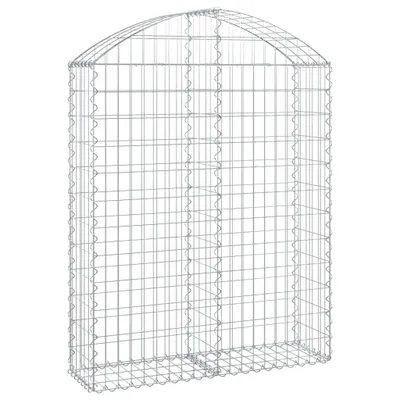 Produktbild von Gabione mit Hochbogen 100x30x120/140 cm Verzinktes Eisen